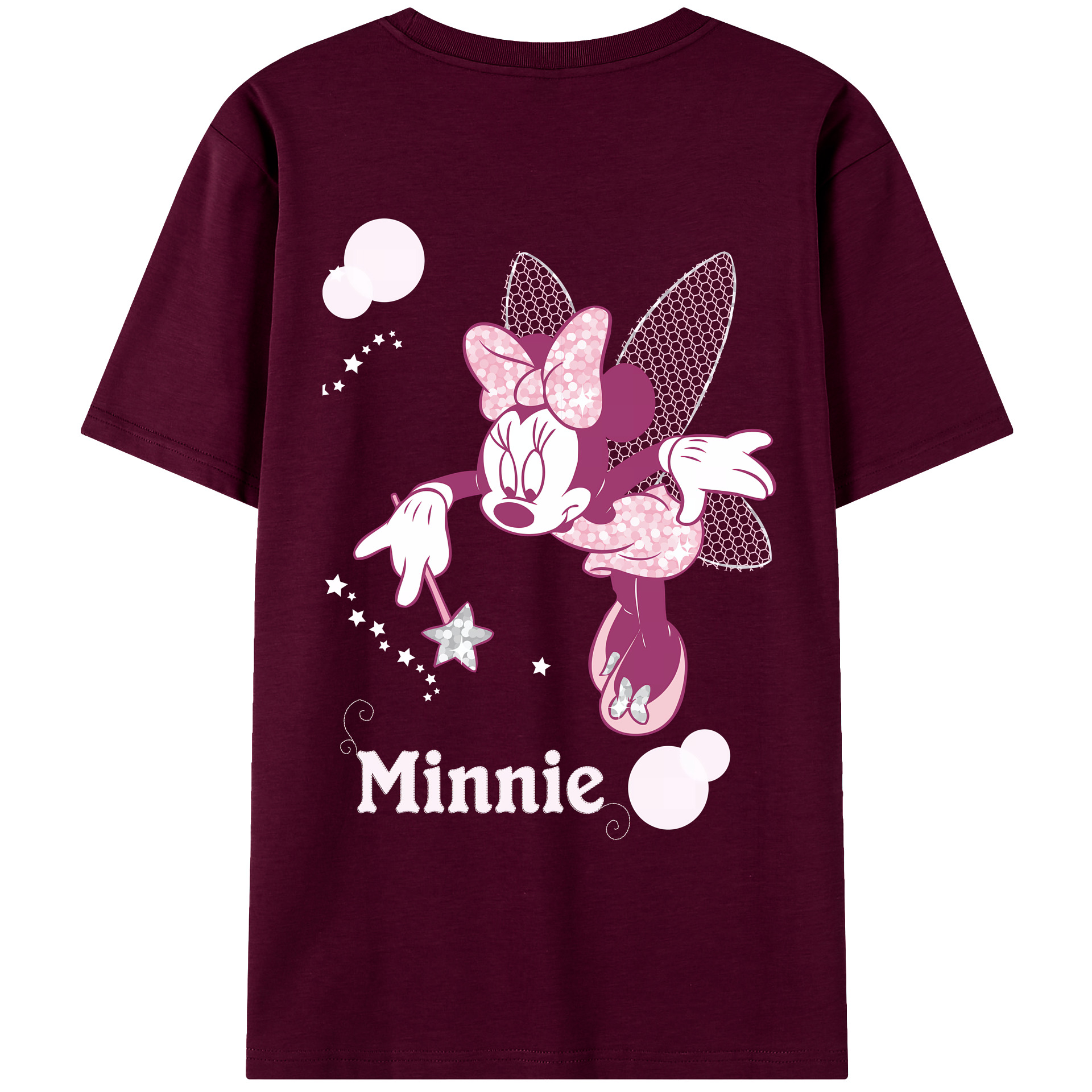 （画像用） ミッキーマウス Mickey Mouse レディース半袖Tシャツ(バックプリント)